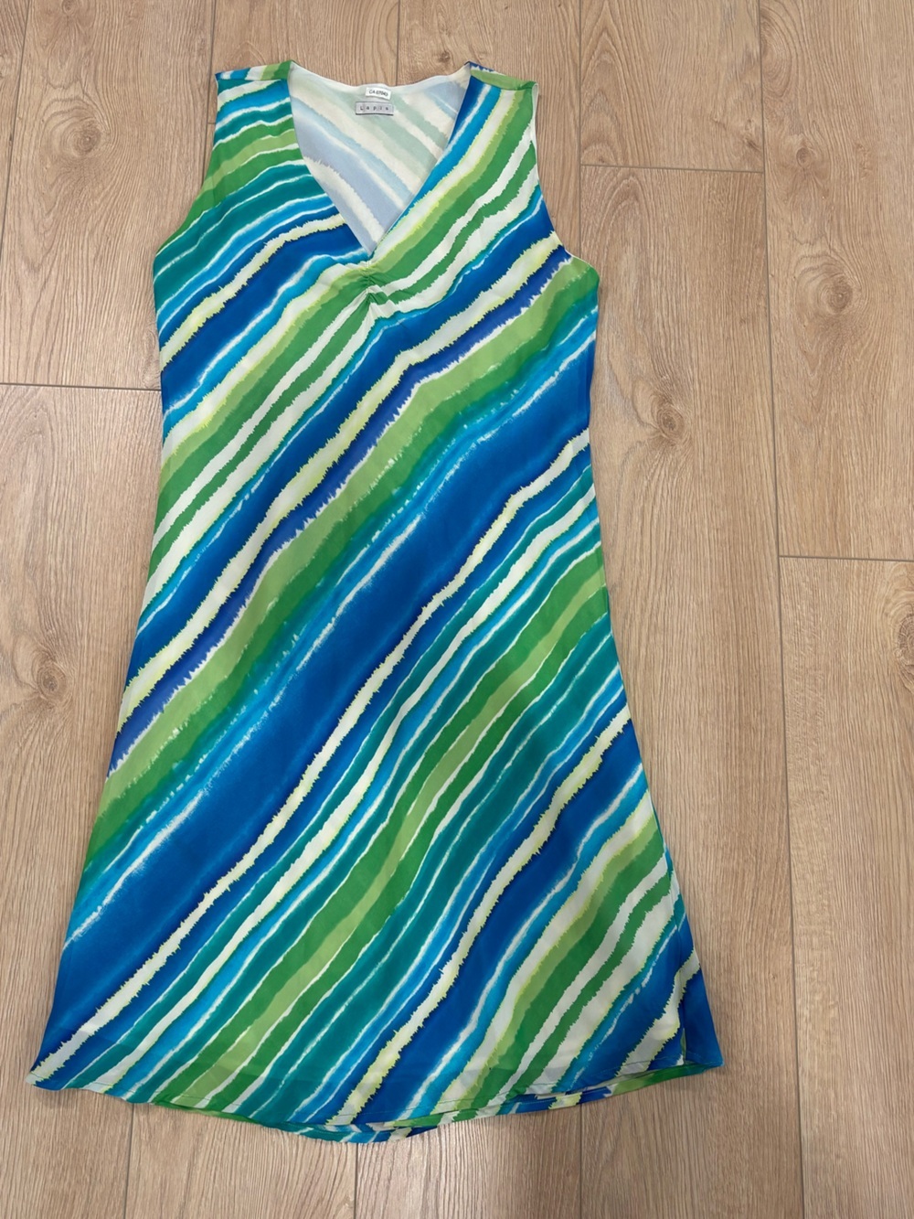Y2K Party Dress Green and Blue Size Medium